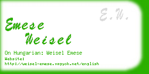 emese weisel business card